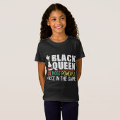 Black Queen Most Power Schach Afroamerikaner T-Shirt (Vorne ganz)