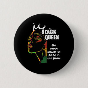 Black Queen Most Power Schach Black History Mont Button