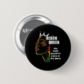 Black Queen Most Power Schach Black History Mont Button (Vorne & Hinten)