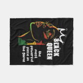 Black Queen Most Power Schach Black History Mont Fleecedecke (Vorderseite (Horizontal))