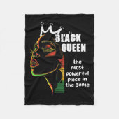 Black Queen Most Power Schach Black History Mont Fleecedecke (Vorderseite)