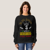 Black Queen MSW Social Work Degree Masters Graduat Sweatshirt (Vorne ganz)