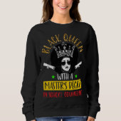 Black Queen MSW Social Work Degree Masters Graduat Sweatshirt (Vorderseite)