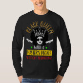 Black Queen MSW Social Work Degree Masters Graduat T-Shirt (Vorderseite)