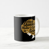 Black Queen MSW Social Work Degrees Master Gradua Kaffeetasse (VorderseiteRechts)