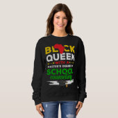 Black Queen MSW Social Work Successful Masters Gra Sweatshirt (Vorne ganz)