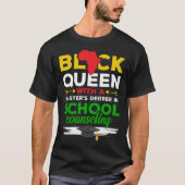 Black Queen MSW Social Work Successful Masters Gra T-Shirt (Vorderseite)