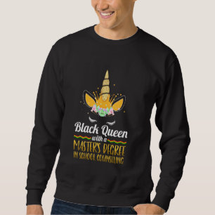 Black Queen Msw Sozialarbeit Rette Master Graduat Sweatshirt