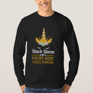 Black Queen Msw Sozialarbeit Rette Master Graduat T-Shirt