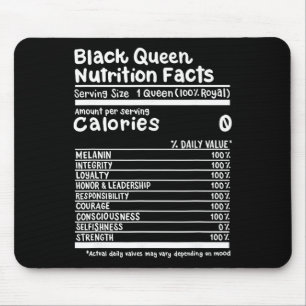 Black Queen Nährwertangaben Melanin Stolz Black Hi Mousepad