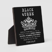 Black Queen - niemand kann deine Krone nehmen Fotoplatte (Vorderseite)