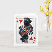 Black Queen of Hearcard Deck Game Stolz Black W Karte (Gelbe Blume)