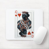 Black Queen of Hearcard Deck Game Stolz Black W Mousepad (Mit Mouse)