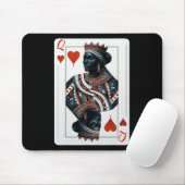 Black Queen of Hearcard Deck Game Stolz Black W Mousepad (Mit Mouse)