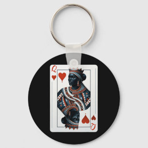 Black Queen of Hearcard Deck Game Stolz Black W Schlüsselanhänger