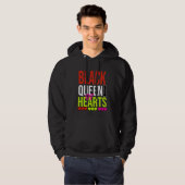 Black Queen of Hearts Valentines Day 2023 Womans C Hoodie (Vorne ganz)