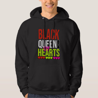 Black Queen of Hearts Valentines Day 2023 Womans C Hoodie