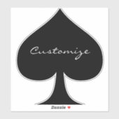 Black Queen of Spades Black Thunder_Cove Aufkleber (Blatt)