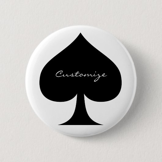 Black Queen of Spades Black Thunder_Cove Button (Vorderseite)