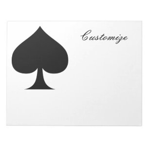 Black Queen of Spades Black Thunder_Cove Notizblock