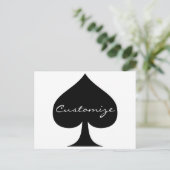Black Queen of Spades Black Thunder_Cove Postkarte (Stehend Vorderseite)
