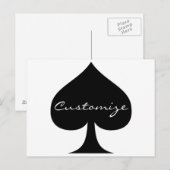 Black Queen of Spades Black Thunder_Cove Postkarte (Vorne/Hinten)