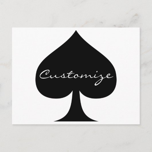 Black Queen of Spades Black Thunder_Cove Postkarte (Vorderseite)