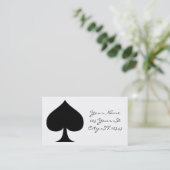Black Queen of Spades Black Thunder_Cove Visitenkarte (Stehend Vorderseite)