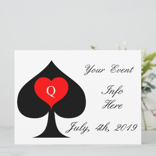 Black Queen of Spades Red Heart Thunder_Cove (Stehend Vorderseite)
