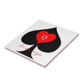 Black Queen of Spades Red Heart Thunder_Cove Fliese (Seite)