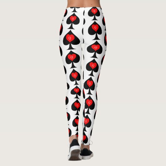 Black Queen of Spades Red Heart Thunder_Cove Leggings (Rückseite)