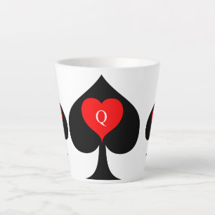 Black Queen of Spades Red Heart Thunder_Cove Milchtasse