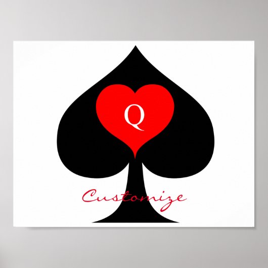 Black Queen of Spades Red Heart Thunder_Cove Poster (Vorne)