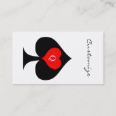 Black Queen of Spades Red Heart Thunder_Cove Visitenkarte (Rückseite)