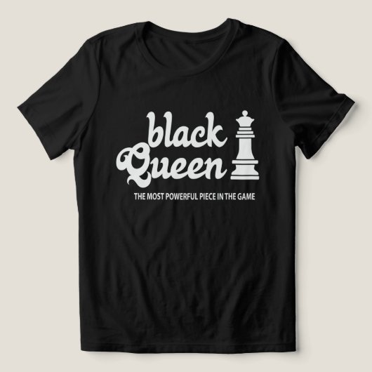 Black Queen Power T-Shirt – Rule the Board Tri-Blend Shirt (Design Vorderseite)