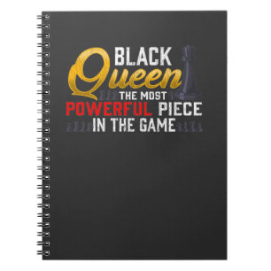 Black Queen Powerful Piece Proud Woman Notizblock
