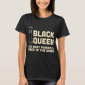 Black Queen Powerful Schach Afrikanische Amerikane T-Shirt (Vorderseite)