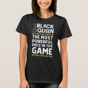Black Queen Powerful Schach Piece Afrikanischer St T-Shirt