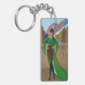 Black Queen | Princess | Schöne schwarze Frau Schlüsselanhänger (Vorderseite links)