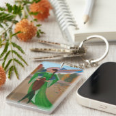 Black Queen | Princess | Schöne schwarze Frau Schlüsselanhänger (Vorderseite rechts)