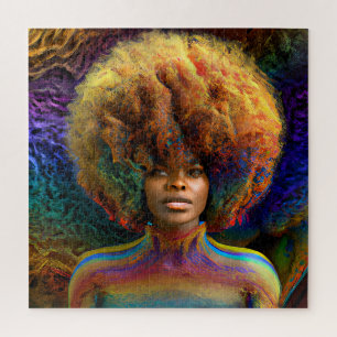Black Queen Rainbow Sista Women Melanin Puzzle