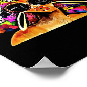 Black Queen Retro Afro Words Melanin Dope Poster (Ecke)