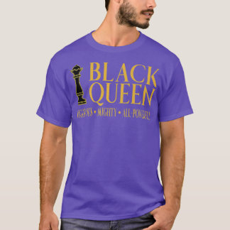 Black Queen Schach Piece Gold American T-Shirt