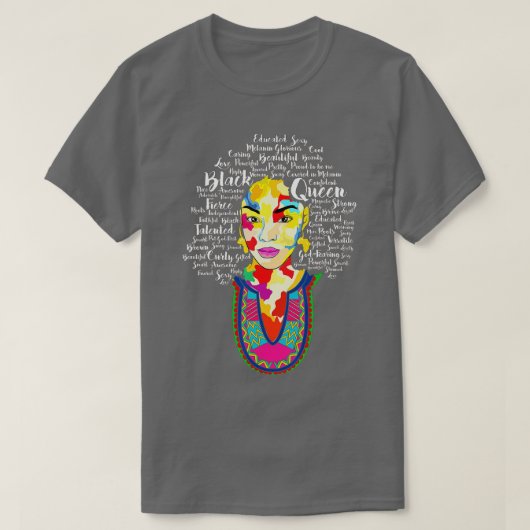 Black Queen Shirt Black History Mont African Amer (Design vorne)
