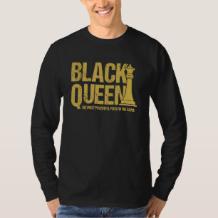 Black Queen the most Powerece Melanin Girl E T-Shirt
