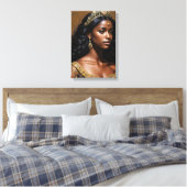 Black Queen Wearing Tiara Portrait Leinwanddruck (Insitu (Schlafzimmer))