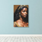 Black Queen Wearing Tiara Portrait Leinwanddruck (Insitu (Holzboden))