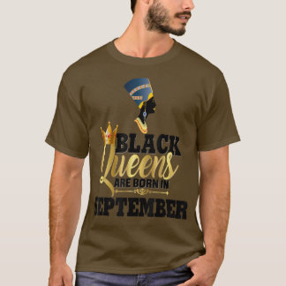 Black Queens Geboren September Geburtstag Frauen N T-Shirt