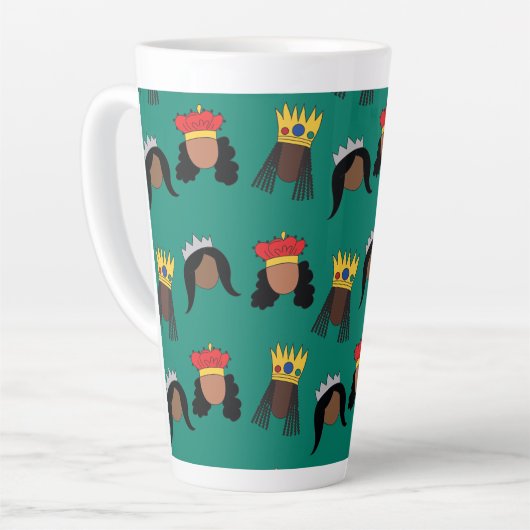 Black Queens Latte/Coffee/Tee Tasse (Linke Ecke)