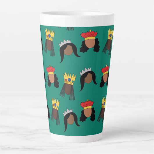 Black Queens Latte/Coffee/Tee Tasse (Vorderseite)